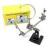 QWORK® Helping Hand Magnifier, Adjustable 5X Magnifying Glass, Designed for Soldering, Crafting & Inspecting Micro Objects