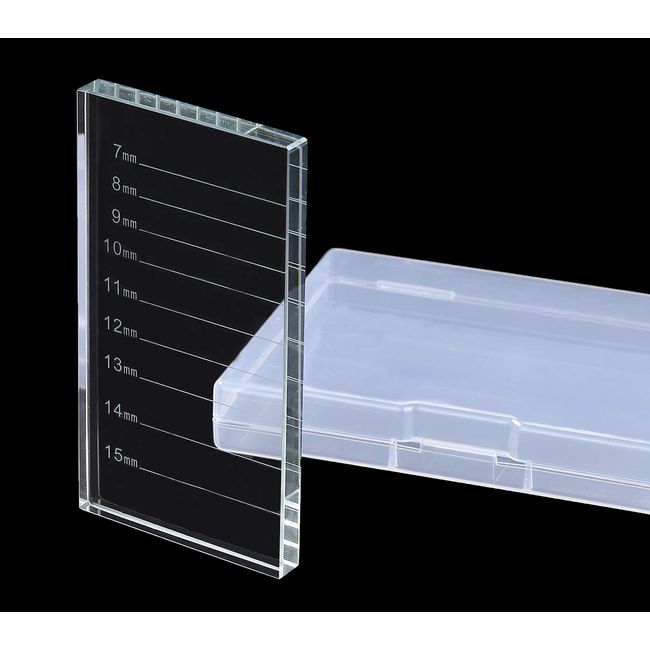 Eyelash Extension Crystal Pallet Lash Holder Tray Bigger Size with Storage Case 4.3x2.4 Inch,7-15 mm