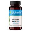 Vitamin D3 + K2 – 100 Capsules | Bone and Immune System Support Supplement by BIOHERBA