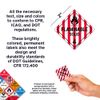 ChromaLabel 2 by 2 Permanent Durable Square D.O.T. Hazard Labels, Hazard Class 4 Flammable Solid Label, 100/Roll