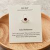 Philip Jones July (Ruby) Adjustable Birthstone Ring Created with Zircondia® Crystals