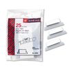 Hanging File Tab/Insert, 1/5 Tab, 2 1/4 Inch, Clear Tab/White Insert, 25/Pack