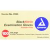 Dynarex Nitrile Exam Gloves, Black, X-Large, 100Count
