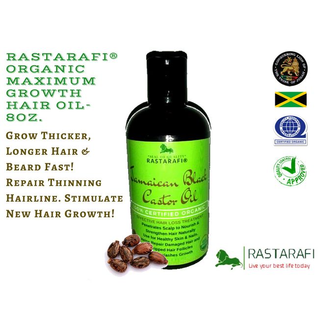 Rastarafi® Premium Beard Oil 8 Oz | Fast Beard Growth