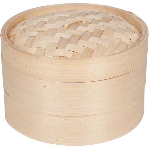 Trademark Innovations Bamboo Steamer - 3 Piece - 10 Inch Diameter