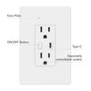 BN-LINK Smart In-Wall Wi-Fi Outlet with USB Compatible with Alexa and Google