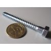 Zinc Hex Head Lag Screw 1/2 Hex Size 5/16 Thread x 3.00" Length, 50 pcs