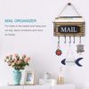 SRIWATANA Mail Key Holder for Wall, Mail Organizer Wall Mount, Small Size, Black