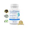 FolateMaxx L-Methylfolate 10 mg 90 Capsules Active Folate Non-GMO Methyl Folate, 5-MTHF