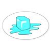 CafePress Melting Ice Cube Sticker Sticker (Oval 50 pk)