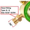 SÜA - Oxygen and Acetylene Regulators Welding Gas Gauges - Rear Entry - LDB