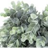 Geometric Embossed Concrete Planter - Artificial Potted Eucalyptus Boxwood Plant