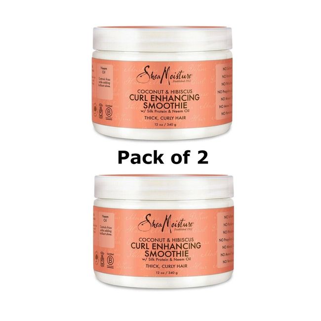 Shea Moisture Coconut - Hibiscus Curl Enhancing Smoothie 12 oz (2 PACKS) deal