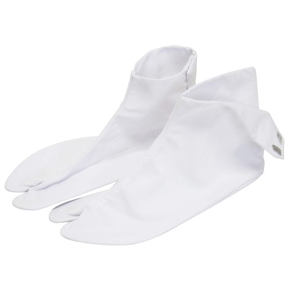 Sarasa 3488/34881 Broad Tabi Socks, White, 100% Cotton, 4 Pieces, Flat Lining, Made in Japan, 8.9 - 10.8 inches (22.5 - 27.5 cm), white