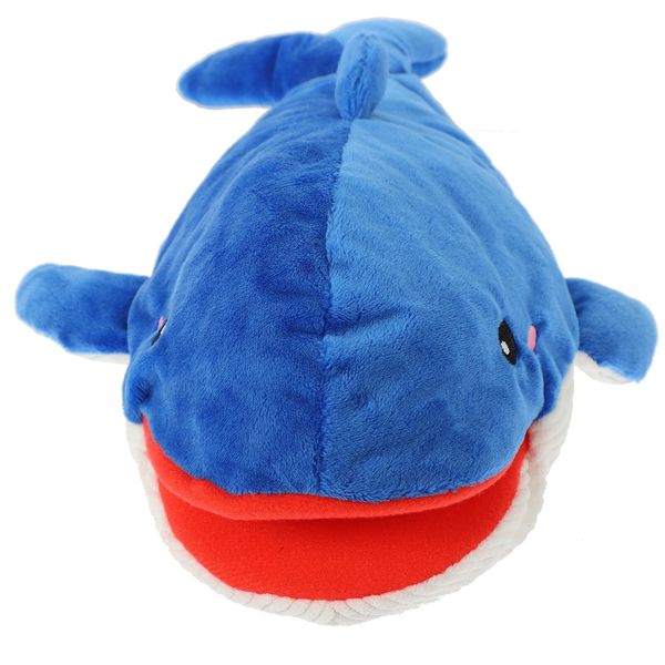 Alipis Educational Animal Toy Blue Whale Hand Puppets Storytelling Puppet Plush Stuffed Animal Glove Plush Fish Basket Stuffer Party Supplies For Birthday Party Holiday 30cm