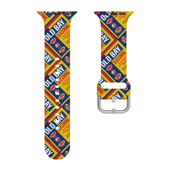 Flat OLD BAY Can Pattern / Apple Watch Band - 38/40/41