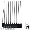 UK Numbered Pull Seal, Anti Tamper Security Zip Ties, Tags - Black, 100