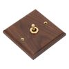 Antique Toggle Switch, Wood Panel Switch Retro Single Toggle Light Switch Wood Walnut Wall Panel Flat Plate Toggle Switch