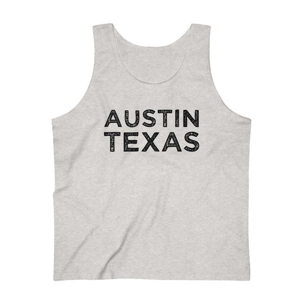 Austin Texas Cotton Tank Top - Ash / XL