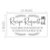 m&h invites 50 Bridal Shower Recipe Request Cards - Laurel and Utensil Silhouette Design - Invitation Inserts
