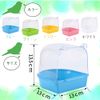 ideamall Bird Bathing Container, External Type, Easy to Install, Parakeet, Bund, Bird, Bird Bath (White)