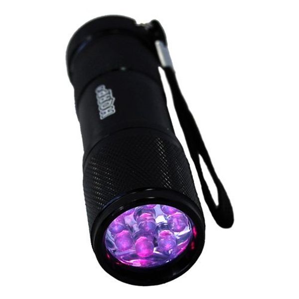 HQRP 365nM 9 LED Flashlight/Blacklight for Criminal Scene Investigation and Forensic Examinations