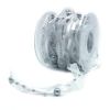 ANCLLO Artificial Bead Ribbon Chiffon Ribbon (Silver)