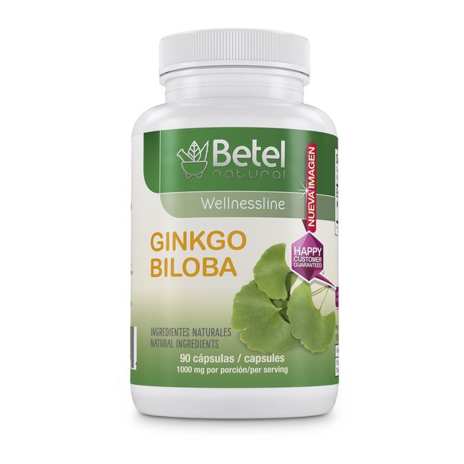 Premium Ginkgo Biloba Caps by Betel Natural - Healthy Brain Function - 1000 mg