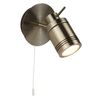 Searchlight 6601AB Samson One Light Wall Spotlight in Antique Brass