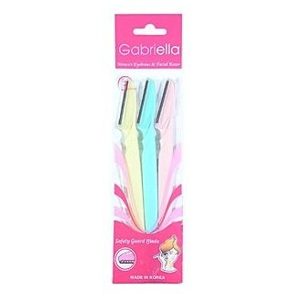 GABRIELLA Womens Eyebrows & Facial Razor (Quantity: 6 Razors)