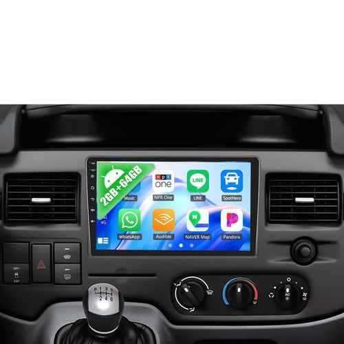 SIXWIN 2G+64G Android Car Stereo for Ford Transit 2009-2016/ Ford Focus 2005-2008 with Carplay Android Auto Mirror Link 9 inch Touchscreen with GPS Navigation WiFi 26UI Bluetooth FM Backup Camera MIC