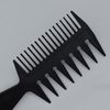 Professional Men Hairdressing Hair Beard Comb, Wide Tooth Hairstyling Fork Comb Wet Pick Styling Comb for Home Salon Use Curly Oil Hair Styling, Black