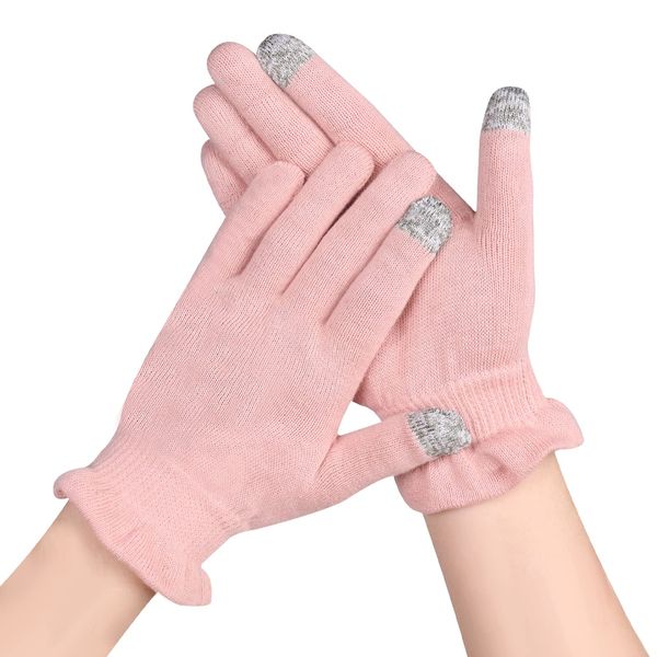 AovYoo Moisturising Touchscreen Gloves Dry Hands Cotton Gloves for Eczema and Protecting Skin Spa Hand Mask Gloves (S)