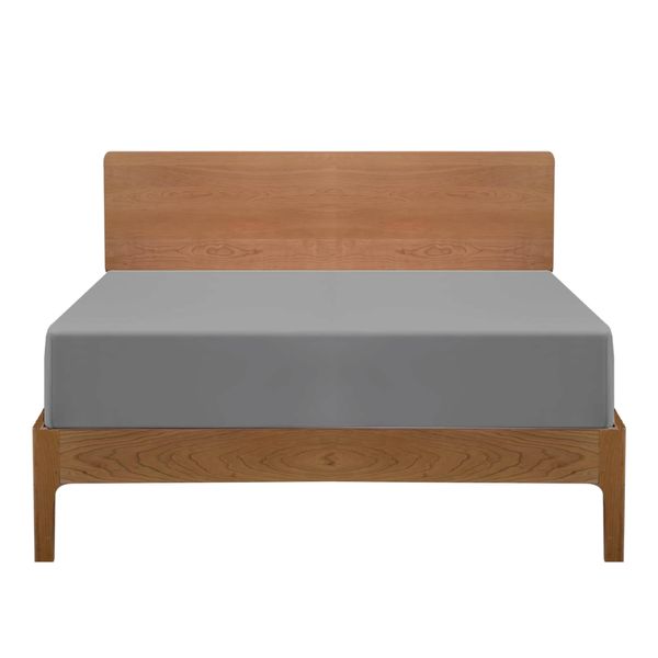 Ev Dekor Single Fitted Sheet Soft 100% Microfiber 30cm Deep Pocket Bed Sheets - Grey (90 X 190) Cm