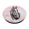 Black Horse Head Pink White PopSockets Standard PopGrip
