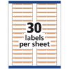 Avery 5166 Permanent Filing Labels, 1/3 Cut, 750/PK, Orange