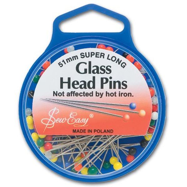 Glass Head Pins 51mm
