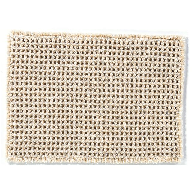 Senko 67639 Flexible Bath Mat, Approx. 17.7 x 23.6 inches (45 x 60 cm), Beige, Water Absorbent, Quick Drying, Waffle Fabric, Compact Folding