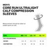 CEP Core Run Ultralight Calf Sleeves, White, Men, IV