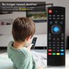 Double SidesMotion Sensing Remote Control for Computer, 2.4G Keyboard Mouse for Computer, 360° Grip, 6 Axis Gyroscope (Black)