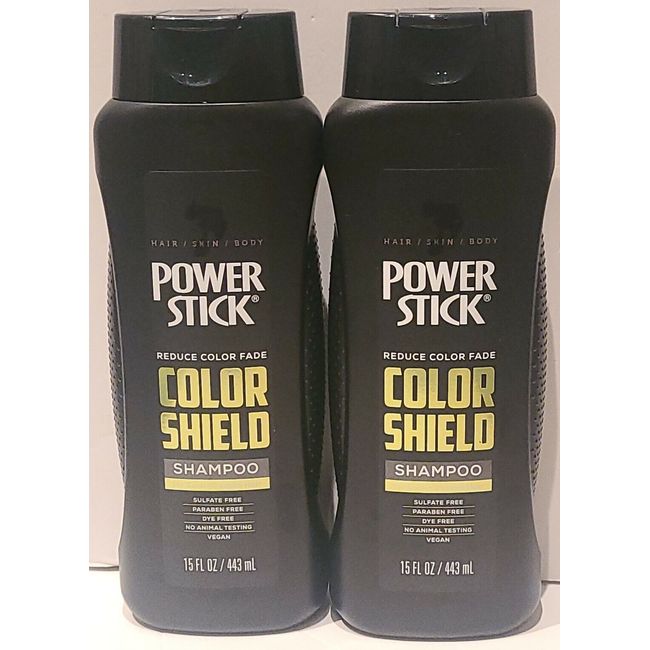 (2 Packs) Power Stick Color Shield Shampoo, Hair Skin Body 15 Oz