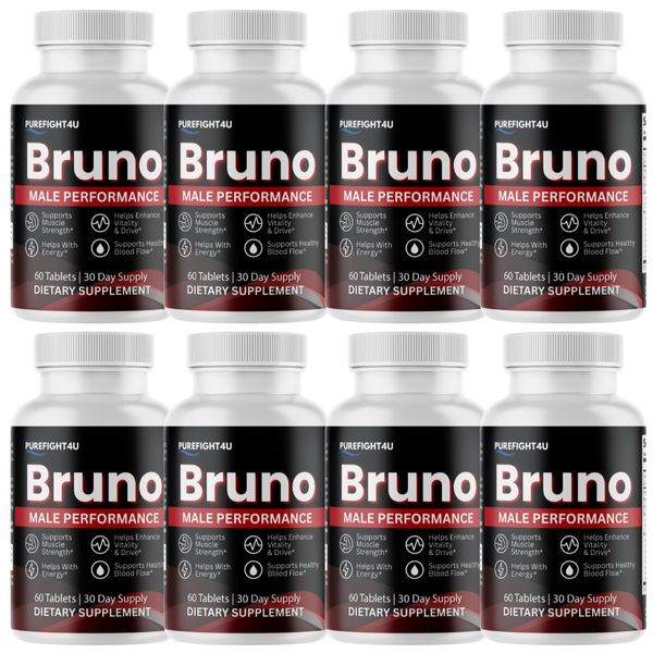 Bruno Natural Formula for Male Support Supplement | 8 Bottles
