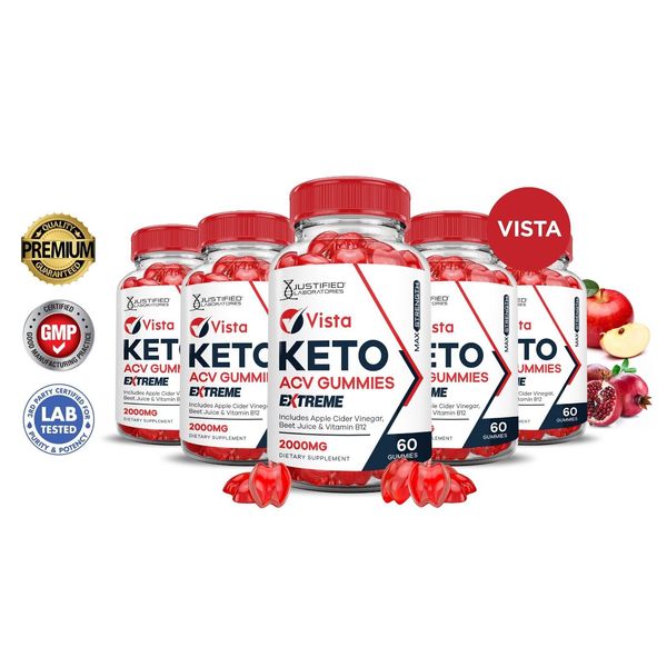 Vista Keto Extreme ACV Gummies 2000MG Apple Cider Vinegar 300 Gummys