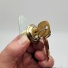 CompX C8054 Cam Lock 15/16"L x 3/4"D Cylinder Bright Brass 5 Disc Keyed Diff