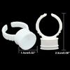 COOSKIN 100pcs Microblading Pigment Glue Rings Tattoo Ink Holder for Eyelash Extension Rings