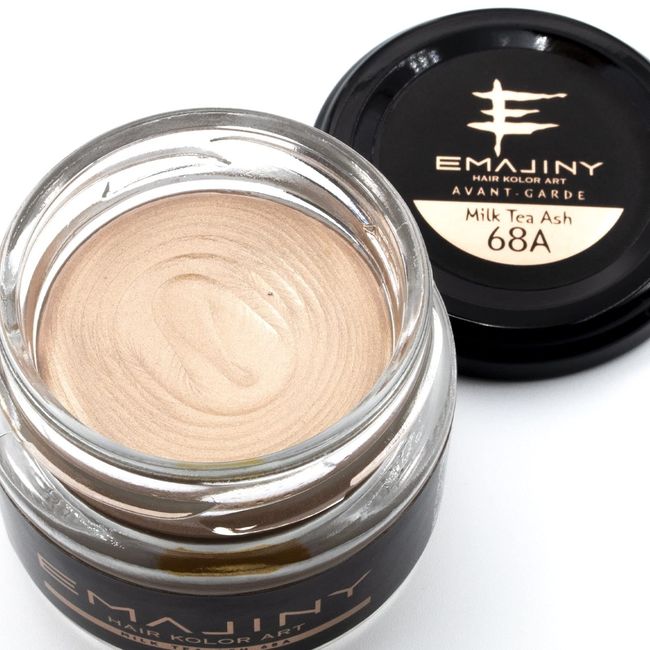 EMAJINY Milk Tea Ash 68A Emaginny Milk Tea Ash Color Wax, Beige, 1.3 oz (36 g), Made in Japan, Unscented, Flashy Hair Can Be Washed Out With Shampoo