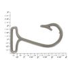 B7804 Fish Hook Buckle, Nickel Matte, Solid Brass-LL, 1-1/2"
