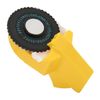 Manual Label Maker, Ergonomic Design Mini Easy Efficient Portable Embossing Label Maker with 2 Rolls Tapes for Office (Yellow)
