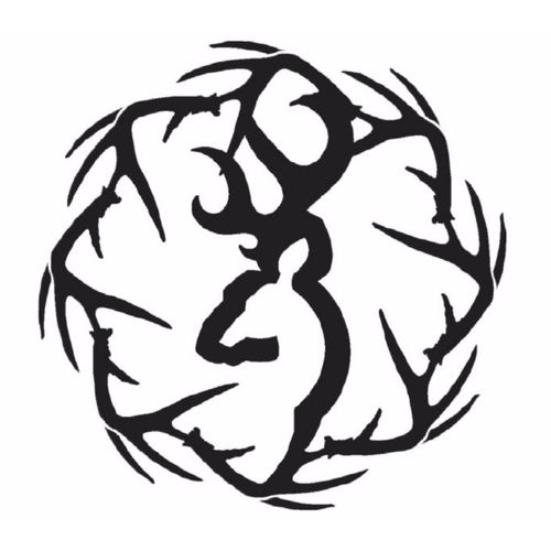 Browning Decal,Sheds, 6" White
