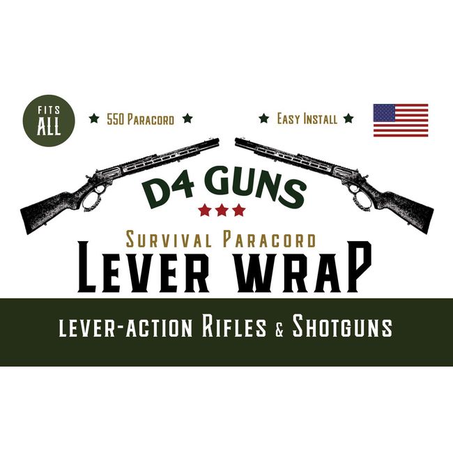  D4 Guns Handcrafted Leather Lever Wrap for Lever Action Rifles  and Shotguns (Black/Black) : Sports & Outdoors